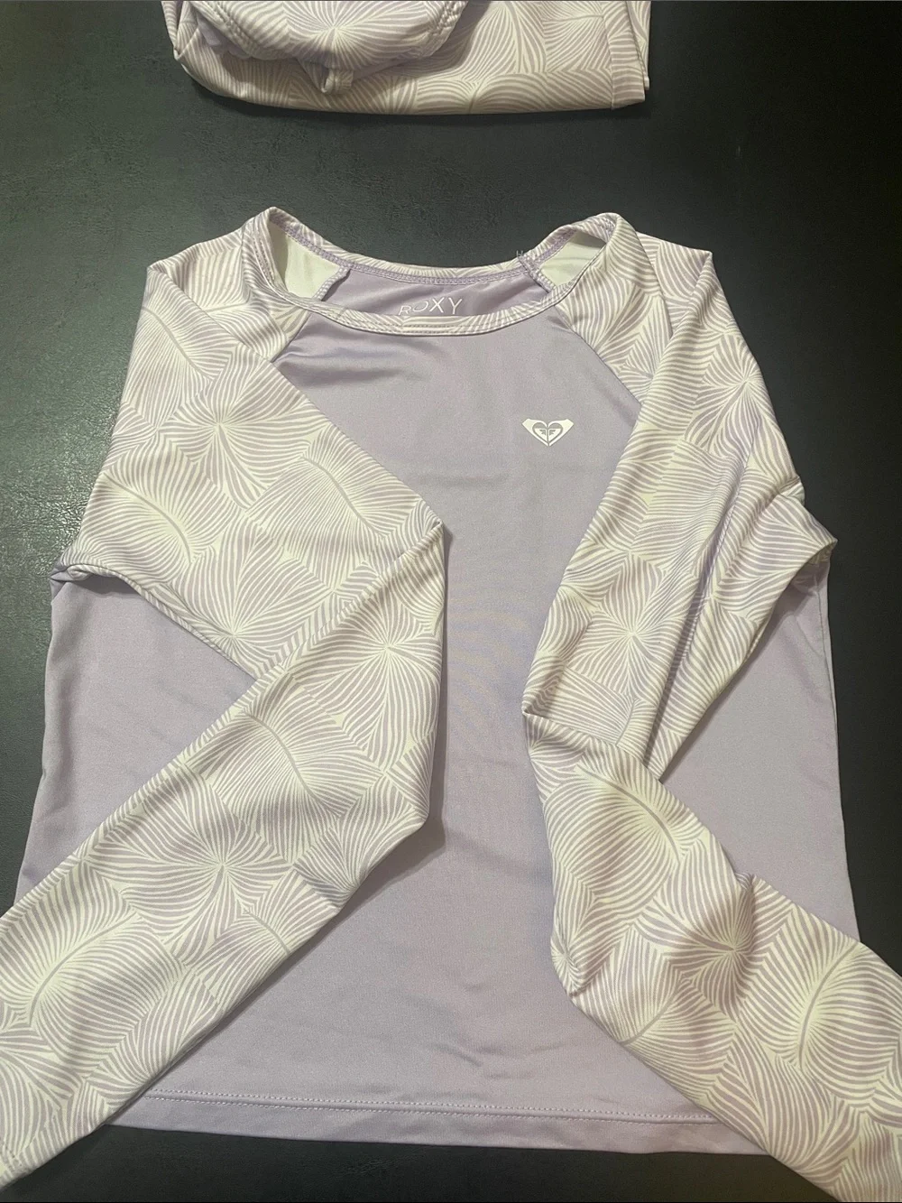 Roxy Girls' Lavender Swim Bottoms and Shorts Set 3 pieces used/good Sz.M 10/12